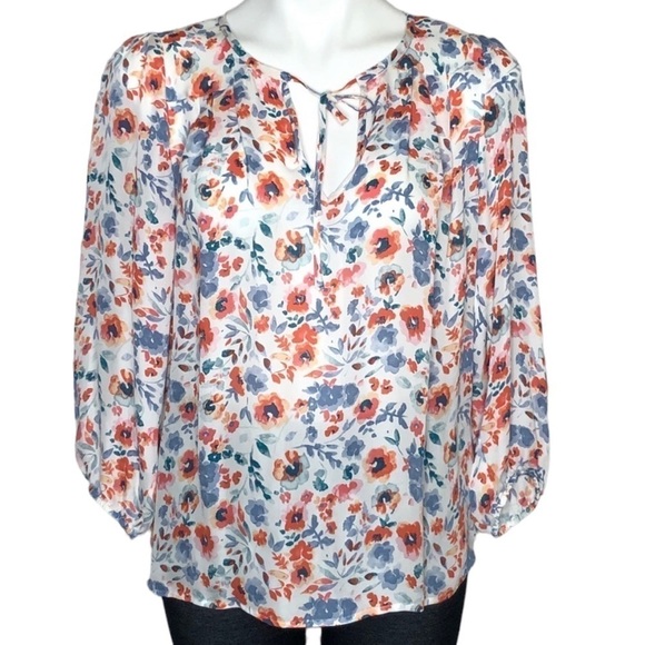 Joie silk Barba floral print top, NWT, XS - Picture 2 of 8